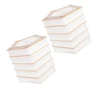 MERRYHAPY 2 Pièces Abat-jour Pliable Papier Lanternes Suspendues Rectangulaires Blanches Abat-jour Moderne Inspiration Asiatique pour Décoration Intérieure et Événements