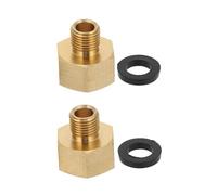 MERRYHAPY 2 pièces Adaptateur Gaz Laiton Femelle à Mâle avec Joint Caoutchouc pour Raccords Tuyauterie Sécurisés et Étanches Compatible Compteurs Eau et Purificateurs