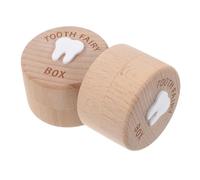 MERRYHAPY 2 Pièces Boîte Bois pour Dents de Lait Coffret Souvenir Fée des Dents Garçon Fille Boîte Rangement Légère et Robuste Organiseur Garçon Fille
