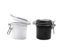 MERRYHAPY 2 Pièces Boîtes de Rangement pour Colle à Cils Pots et Durables pour Extensions de Faux Cils Conservation Fraîche Noir et Blanc Accessoires Maquillage Pratiques et Sécurisés