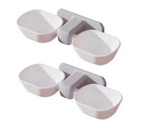 MERRYHAPY 2 pièces Bol Mural pour Chat Double Récipient Alimentaire et Eau Intégré Protection du Cou Robuste Design Créatif et Multifonction pour Alimentation Pratique des Chats