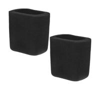 MERRYHAPY 2 Pièces Bonnette Anti-vent pour Microphone Carrée en Mousse Noire, 10mm D'épaisseur, des Plosives Souffles, pour Studio et Podcast, Compatible