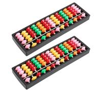 MERRYHAPY 2 Pièces Boulier Chinois 13 Colonnes en Plastique, Comptage Coloré