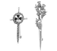 MERRYHAPY 2 Pièces Broche Fleur de Chardon Vintage pour Femmes Épingles de Vêtement et Élégantes Accessoires de Mode Détails Méticuleux et Design