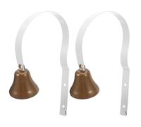 MERRYHAPY 2 Pièces Cloche Murale pour Chien Métal Sonnette Vintage Réglable pour Entraînement Propreté Installation Facile Clair pour Communication Canine Lot