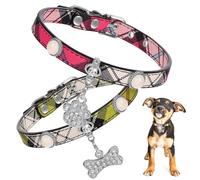MERRYHAPY 2 pièces Collier Décoratif pour Chien et Chat Léger et Confortable avec Pendentifs Vert Avocat et Rose Accessoire pour Animaux Polyvalent et Sûr