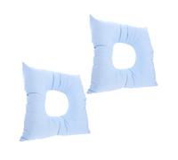 MERRYHAPY 2 Pièces Oreiller de voyage doux oreiller de massage pour le visage appui-tête du lit de massage face vers le bas Tissu de noyau d'oreiller; carte en polyester Blue