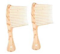 MERRYHAPY 2 Pièces peigne hair topper masseur de cuir chevelu choix de barbe afro brosse à cheveux shampoing cuir chevelu masseur brosse sèche-cheveux cure-cheveux Plastique Beige