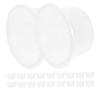 MERRYHAPY 20pièces Dishes Transparent Reptile Water and Food Bowls for Daily Use Multi-Functional Cups for Lizards Snakes and Other Small Reptiles