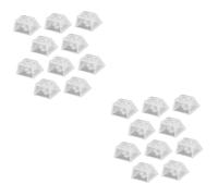 MERRYHAPY 20pièces Transparent Keycap pour Clavier Mécanique Lot de Touches Blanches Transparentes sans Impression pour Amateurs De Jeux Et Personnalisation