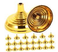 MERRYHAPY 24 Pièces Support Mural pour Hampe Drapeau Lot Ronde Plaquée Or Fixation à Angles pour Usage Intérieur et Extérieur