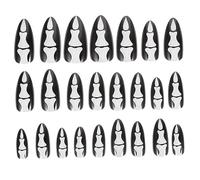 MERRYHAPY 24pcs Ongles Faux Gothique Fille Ongle Faux Patchs Manucure Décorations Halloween