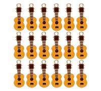 MERRYHAPY 25 Pièces Breloque Musicale Pendante en Alliage Orange Design Unique et Artisanat Raffiné, Accessoire Guitare Polyvalent pour Bracelets et Vie Quotidienne