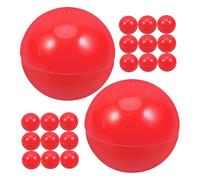 MERRYHAPY 25 pièces Lot de Boules de Loterie Ouvertes Rouges PVC pour Jeux de Tirage Fêtes et Événements Balles Creuses Pratiques pour Surprises et Décorations