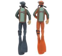 MERRYHAPY 2pcs Floating Plastic Diver Ornaments for Aquarium Decoration Ideal for Fish Tank Use in Household and Office Settings