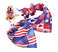 MERRYHAPY 2pièces Bandanas pour Chiens Et Écharpes Animaux avec Motif Drapeau Américain Accessoires Stylés pour Chiens Et De Moyenne