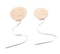 MERRYHAPY 2pièces Cartes De Milestone Bois Pour Bébés De Accessoires Photo Pour Nouveaux-nés Souvenirs De Croissance Mensuelle Décorations De Fête Pour Anniversaire