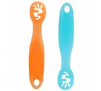 MERRYHAPY 2pièces Cuillères Garçon Fille Ustensiles Apprentissage Pour Garçon Fille Pratique Et Adorable Couleurs Transparentes Pour Repas Des Tout-petits