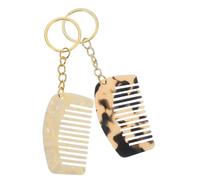 MERRYHAPY 2pièces Peigne à Dents Larges De Voyage Petit Peigne Démêlant Pour Cheveux Bouclés Portable Avec Porte-clés Intégré