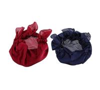 MERRYHAPY 2pièces Satin Élastique Douce Des Cheveux Chapeau De Sommeil Respirant Pour Bain Soins Capillaires
