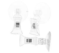 MERRYHAPY 3 Pièces Clip Ventouse pour Aquarium Pince Alimentaire Transparente pour Algues et Légumes Accessoire Fixation Murale pour Distributeur Nourriture Poisson Outil Pratique pour