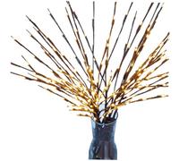 MERRYHAPY 3 Pièces Guirlande Lumineuse à Piles LEDs LED Décoratives de Branches Flexibles Lumière Ambiance Blanc Chaud pour Décoration Intérieure et Extérieure Abritée Noël et Maison