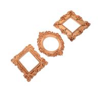 MERRYHAPY 3 Pièces Mini Baroque Resin Photo Frames Vintage Tiny Tabletop Display For Nail Art Photography And DIY Decor
