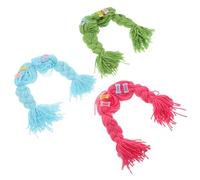 MERRYHAPY 3 Pièces Perruques Tressées Colorées pour Animaux Accessoires Cosplay Festifs pour Chats et Chiens Petits Chapeaux Solides pour Fêtes de Noël Photographies et Jeux de Rôle