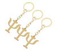 MERRYHAPY 3 Pièces Porte-clés Psychologie Inox avec Symbole Créatif Pendentif Résistant pour Clés de Voiture Porte-Bagages et Cadeau pour Psychologues Hommes