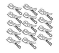MERRYHAPY 30 pièces Lot de Pinces Acier Inoxydable pour Couverture de Piscine Clips Antidérapants et Antivent Multifonctions pour Serviettes Vêtements et Linge Résistants à Usure et Usage