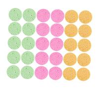 MERRYHAPY 30pièces Éponges Exfoliantes Rondes Cellulose Lot Pour Demaquillage Et Nettoyage Du Visage Pratiques Et Légères Idéales Pour Voyages Et Usage Quotidien