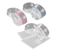 MERRYHAPY 3ensembles Jelly Stamper Pour Nail Art Outils De Manucure Avec Plaques De Stamping Accessoires De Création Art Pour Mélangées