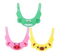 MERRYHAPY 3pièces Chapeaux De Bain Pour Garçon Fille Ajustables Bonnet De Lavage Cartoon Pour Et