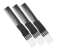 MERRYHAPY 3pièces Peigne à Aiguilles Multifonction Pour Coiffure Avec Queue Pour Insertion De Cheveux Acier Pratique Pour Cheveux Fins Et Épais