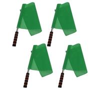 MERRYHAPY 4 Drapeaux D'arbitre Verts pour Épreuves Terrain, en Coton Poignée Confortable, Légers et Adaptés aux Matchs de Football en Extérieur