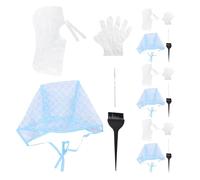 MERRYHAPY 4 Ensembles Kit de Teinture Cheveux Bonnet à Mèches avec Crochets et Pinceau Kit Complet pour Balayage Précis Adapté Salon et Utilisation à Domicile Confortable et Sécurisé pour