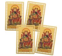 MERRYHAPY 4 Feuilles Carte Chinoise Tai Sui Année Du Serpent Lot de Cartes de Bénédiction Portables Protection et Symbole Traditionnel de Sécurité Élégante pour Usage Quotidien