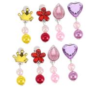 MERRYHAPY 4 paires Boucles Oreilles Clip pour Garçon Fille Délicates Décoratives sans Perçage Bijoux Légers pour Filles Accessoires Adaptés Aux Fêtes et Tenue