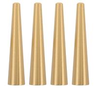 MERRYHAPY 4 Pièces Brass Wood Tray Riser Feet Cone-Shaped Mini Furniture Legs for Tables Sofas and Jewelry Box Display