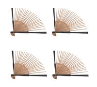 MERRYHAPY 4 Pièces Cadre d'Éventail Oriental en Bois, Facile à Monter et Léger, pour Décoration Intérieure et Spectacles de Danse
