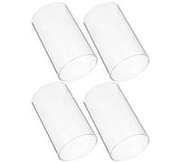 MERRYHAPY 4 Pièces Couvercle en Verre Borosilicate Cylindrique pour Bougie, Résistant aux Chocs et Déformations, Accessoire Décoratif pour DIY et Fleurs Préservées