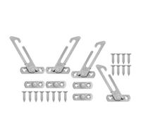 MERRYHAPY 4 Pièces Limiteur de Sécurité Garçon et Filles en Acier Inoxydable Argenté, Butée de Fenêtre Friction Renforcée et Restriction D'angle D'ouverture pour Fenêtres à Ouverture