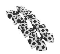 MERRYHAPY 4 Pièces Pinces Nœuds Cheveux Garçon Fille Motif Vache Noire Blanche Barrettes Pince Crocodile Solide pour Filles Tout-petits Accessoires Coiffure Quotidien et Fête