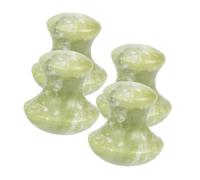 MERRYHAPY 4 pièces Set Gua Sha Champignon Jade Naturel Forme Ergonomique pour Visage Contour des Yeux Cou et Corps Outils de Massage Sculptant Mâchoire et Soins Spa Peau