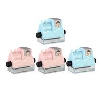 MERRYHAPY 4 Tampons Mathématiques Roulants Adorables en Plastique Résistant pour Étudiants Design Ergonomique, Accessoires Scolaires pour Exercices D'addition et Soustraction
