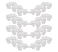 MERRYHAPY 40 Pièces Loquets de Cage en Plastique Blanc pour Armoires et Cages D'animaux, Design Compact et Multifonctionnel, Clips Robustes pour Fermeture Fiable