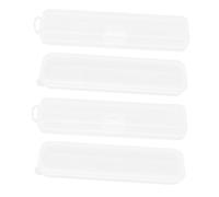MERRYHAPY 4pièces Boîte De Rangement Oblonge Pour Outils De Manucure Boîte De Stockage Transparente Pour Stylisme Ongulaire Et Accessoires De Beauté Pratique Et Portable