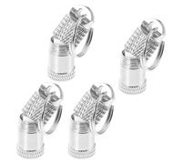 MERRYHAPY 4pièces Étiquette Identification pour Animaux De Compagnie Acier Inoxydable De Étiquettes Ouvertes pour Chiens Et Chats Plaque Robuste Et Sécurisée pour Collier Idéale pour