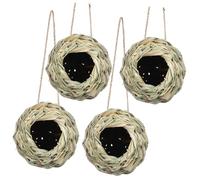 MERRYHAPY 4pièces Nichoirs Suspendus Tissés pour Oiseaux De Confortables pour Oiseaux à Design Décorations Extérieures