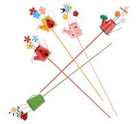 MERRYHAPY 5 pièces Piquets Jardin Métal Décoratifs en Acier avec Motifs Animaux pour Pelouse Patio et Décoration Extérieure Accessoires Jardin Originaux pour Fête et Quotidien